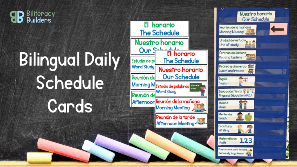 Biliteracy Builders Bilingual Daily Schedule Cards