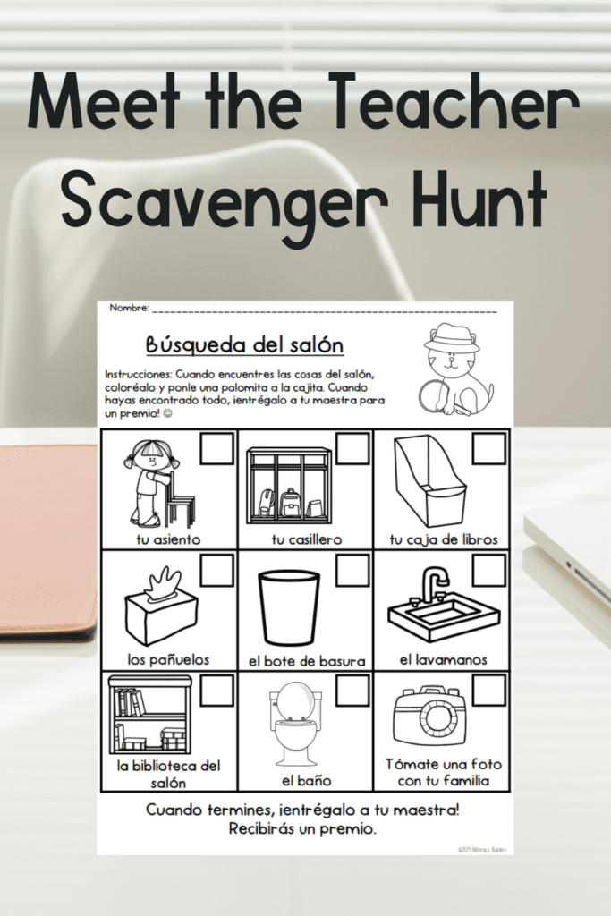 meet the teacher scavenger hunt