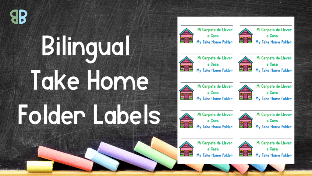 bilingual take home folder labels