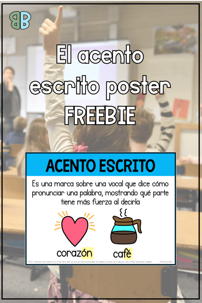 el acento escrito poster freebie