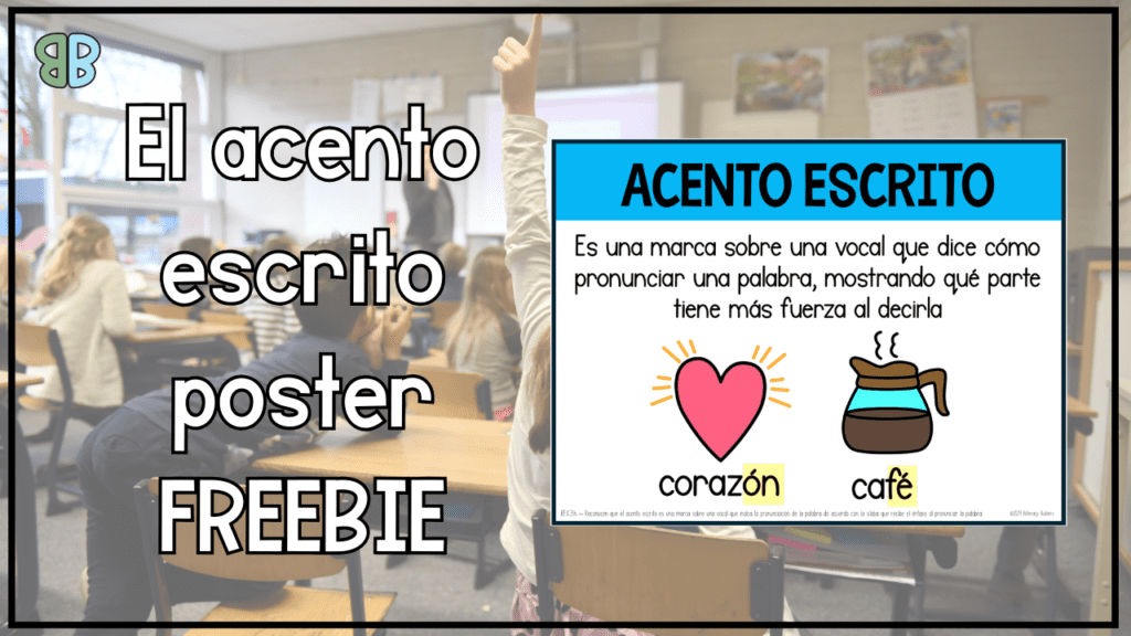 el acento escrito poster freebie