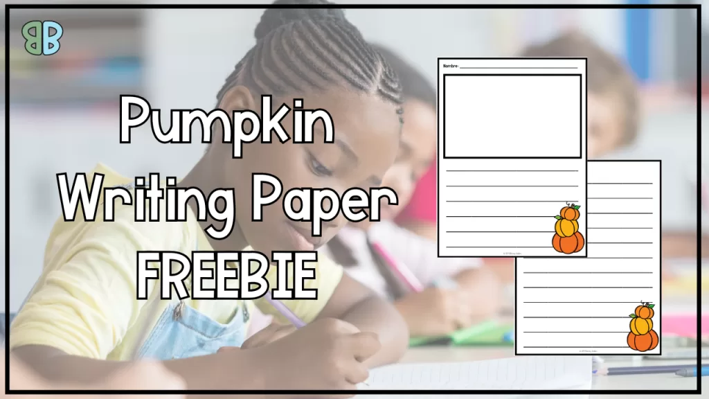 pumpkin writing paper freebie