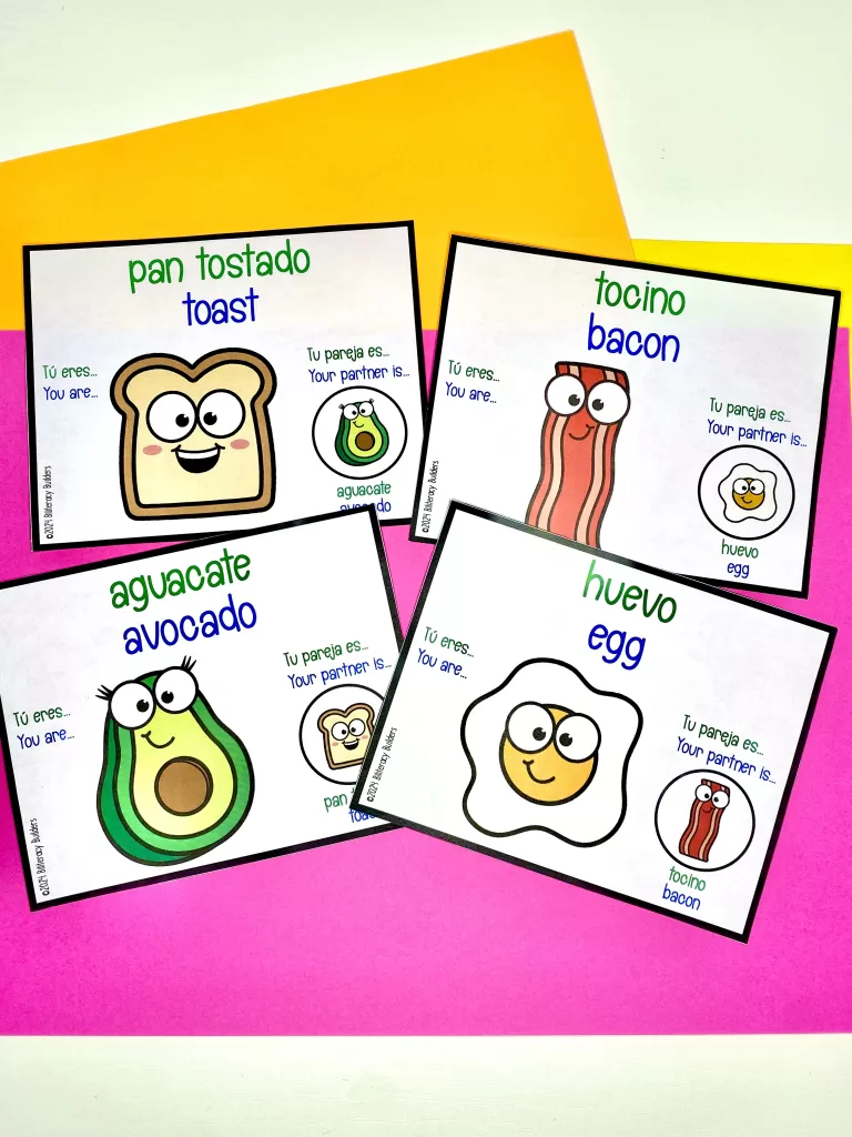 bilingual partner pairing cards - biliteracy builders membership